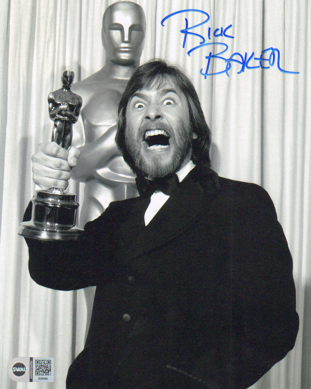 Rick Baker Make-Up Artist Winning an Academy Award for Star Wars: A New Hope (SWAU) Signed 8x10 Photo