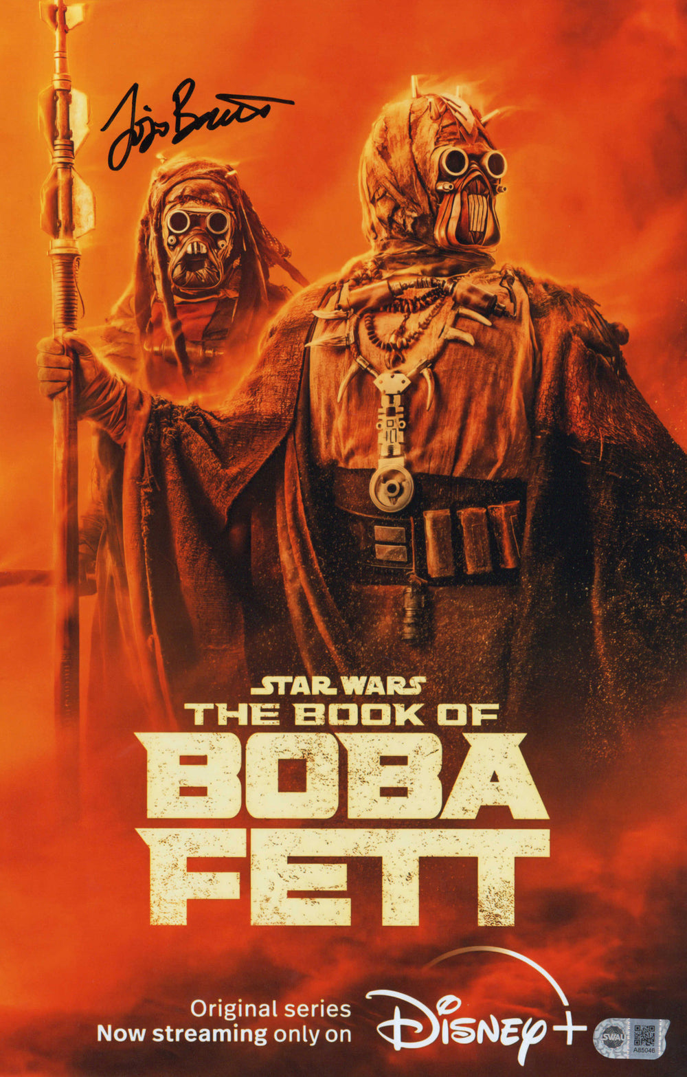 Joanna Bennett as Tusken Raider Warrior in Star Wars: The Book of Boba Fett (SWAU Witnessed) Signed 11x17 Mini Poster