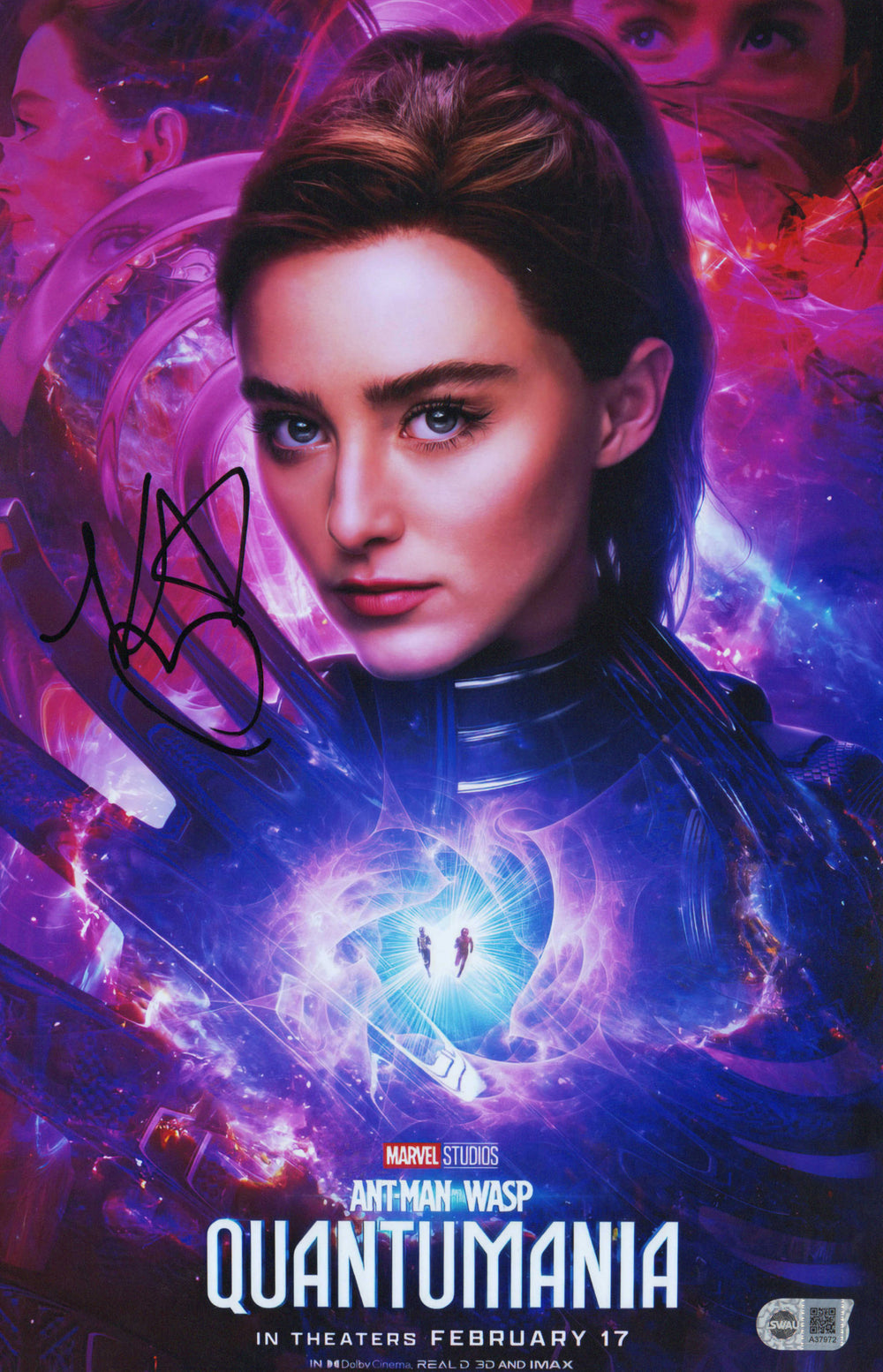 Kathryn Newton as Cassie Lang in Ant-Man and The Wasp: Quantumania (SWAU Authenticated) Signed 11x17 Mini Poster