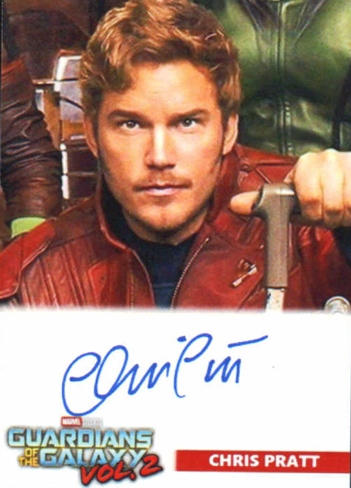 
                  
                    Chris Pratt as Star-Lord in Guardians of the Galaxy Vol. 2 (SWAU) Signed Custom Trading Card
                  
                