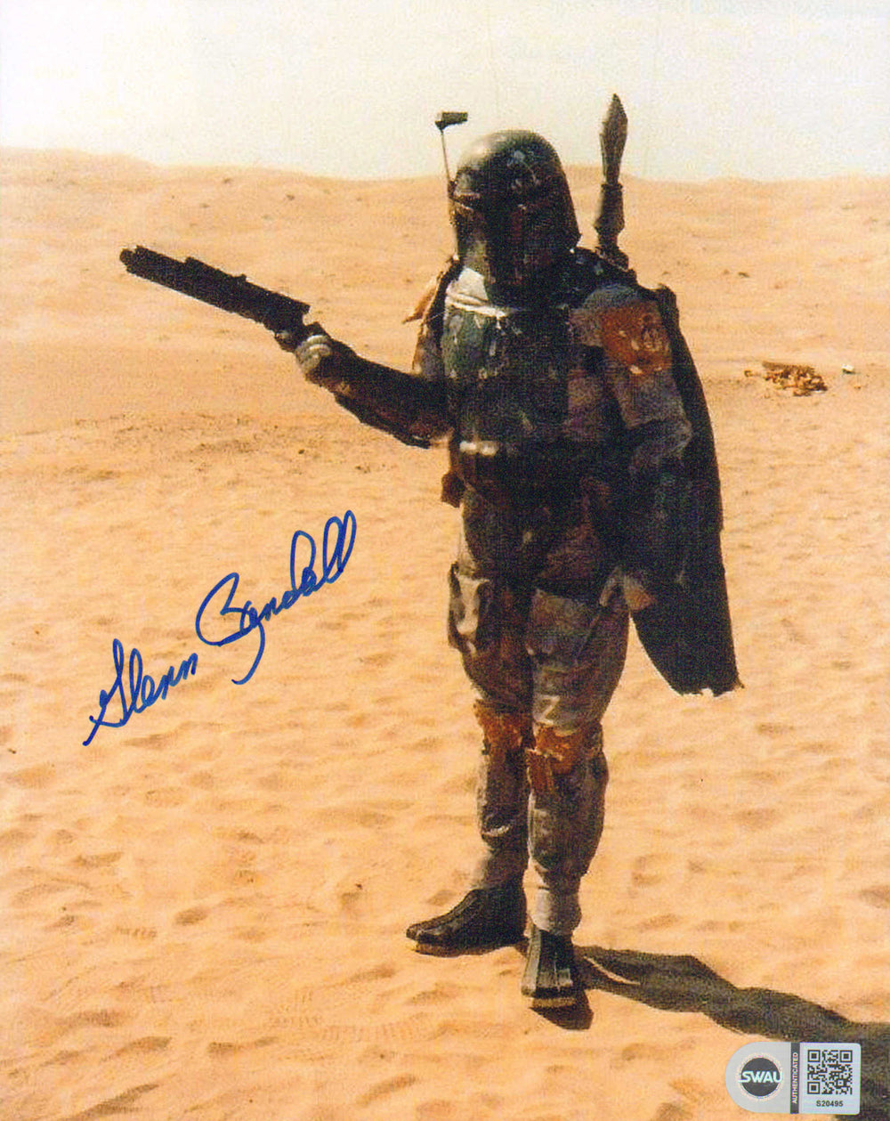 Glenn Randall Jr. Boba Fett Stunt Actor in Star Wars: Return of the Jedi (SWAU) Signed 8x10 Photo