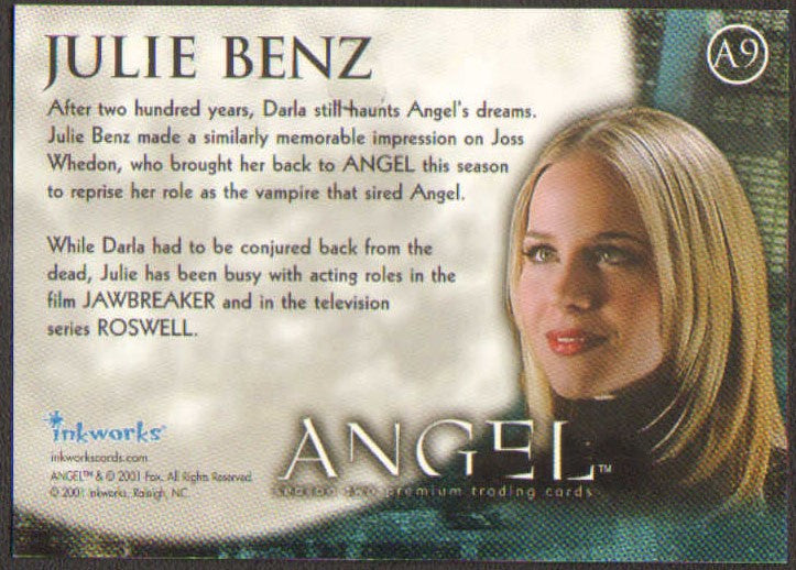 
                  
                    Angel Inkworks Trading Cards 35pc LOT Signed by David Boreanaz, Charisma Carpenter, Glenn Quinn, Alexis Denisof, J. August Richards, Amy Acker, Vincent Kartheiser, Andy Hallett, James Marsters, Mercedes McNab, Gina Torres, Julie Benz, Eliza Dushku, & More
                  
                