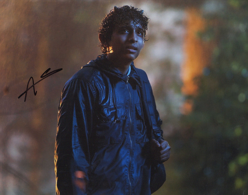 Aryan Simhadri as Grover Underwood in Percy Jackson and the Olympians Signed 11x14 Photo