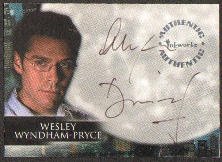 
                  
                    Angel Inkworks Trading Cards 35pc LOT Signed by David Boreanaz, Charisma Carpenter, Glenn Quinn, Alexis Denisof, J. August Richards, Amy Acker, Vincent Kartheiser, Andy Hallett, James Marsters, Mercedes McNab, Gina Torres, Julie Benz, Eliza Dushku, & More
                  
                