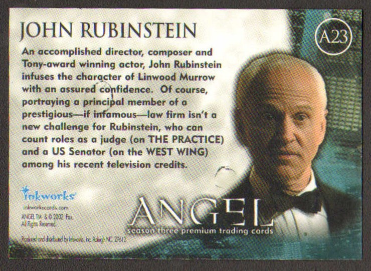 
                  
                    Angel Inkworks Trading Cards 35pc LOT Signed by David Boreanaz, Charisma Carpenter, Glenn Quinn, Alexis Denisof, J. August Richards, Amy Acker, Vincent Kartheiser, Andy Hallett, James Marsters, Mercedes McNab, Gina Torres, Julie Benz, Eliza Dushku, & More
                  
                