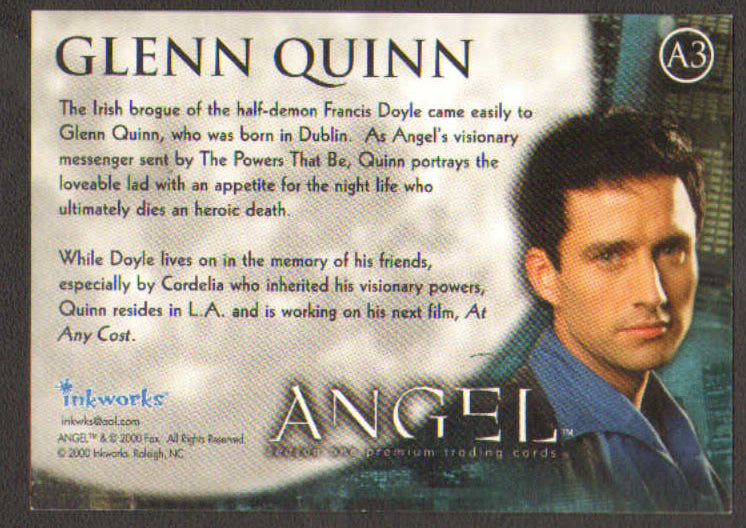 
                  
                    Angel Inkworks Trading Cards 35pc LOT Signed by David Boreanaz, Charisma Carpenter, Glenn Quinn, Alexis Denisof, J. August Richards, Amy Acker, Vincent Kartheiser, Andy Hallett, James Marsters, Mercedes McNab, Gina Torres, Julie Benz, Eliza Dushku, & More
                  
                