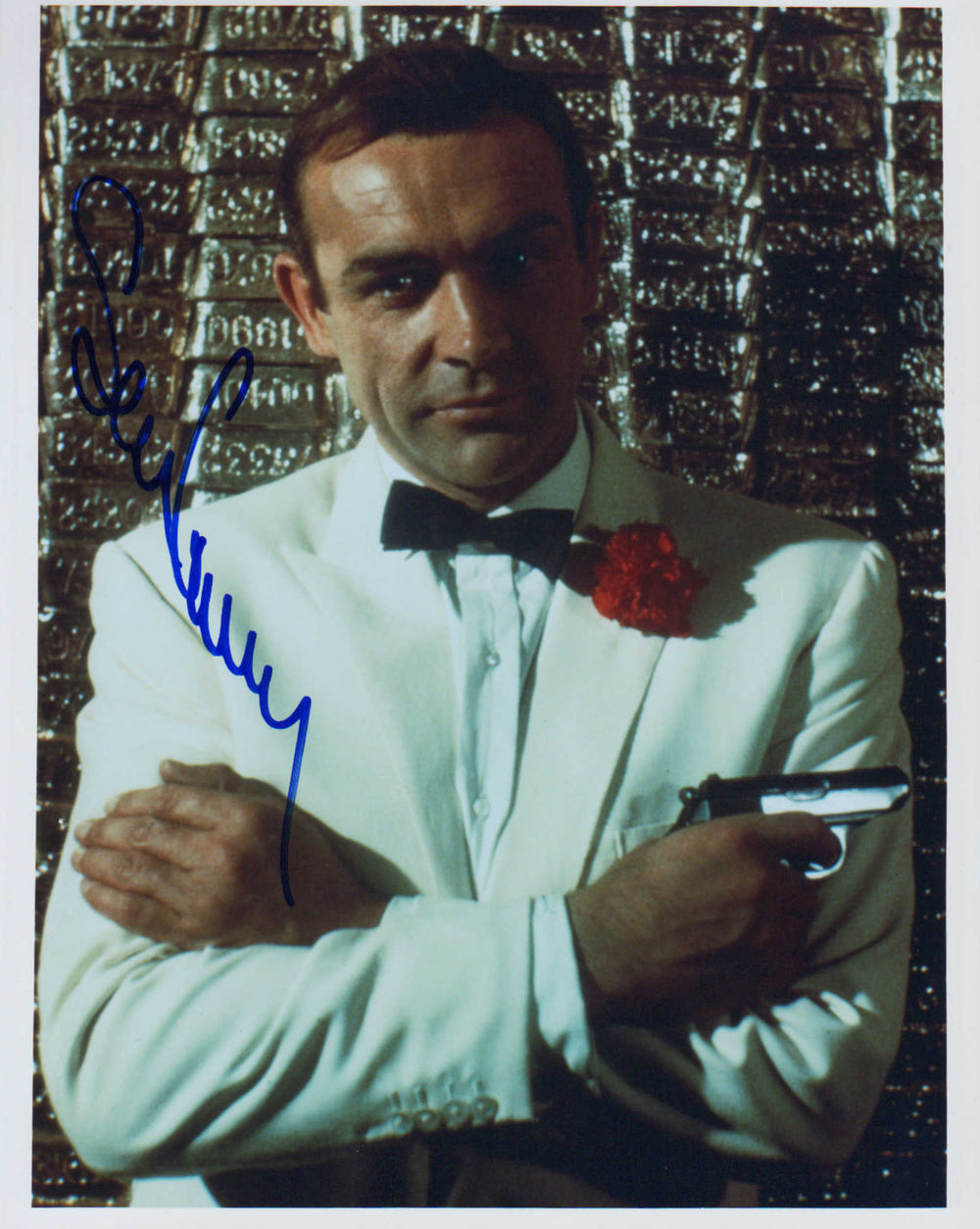 Sean Connery as James Bond in Goldfinger Signed 8x10 Photo