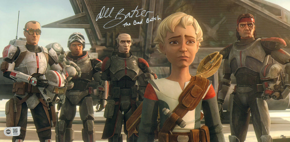Dee Bradley Baker As The Bad Batch in Star Wars: The Bad Batch (SWAU) Signed 10x20 Photo