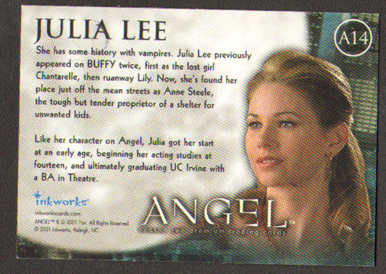 
                  
                    Angel Inkworks Trading Cards 35pc LOT Signed by David Boreanaz, Charisma Carpenter, Glenn Quinn, Alexis Denisof, J. August Richards, Amy Acker, Vincent Kartheiser, Andy Hallett, James Marsters, Mercedes McNab, Gina Torres, Julie Benz, Eliza Dushku, & More
                  
                
