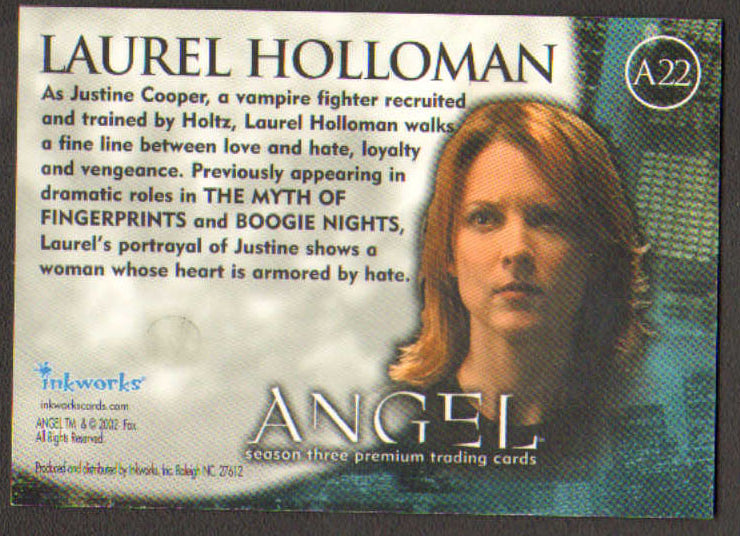 
                  
                    Angel Inkworks Trading Cards 35pc LOT Signed by David Boreanaz, Charisma Carpenter, Glenn Quinn, Alexis Denisof, J. August Richards, Amy Acker, Vincent Kartheiser, Andy Hallett, James Marsters, Mercedes McNab, Gina Torres, Julie Benz, Eliza Dushku, & More
                  
                