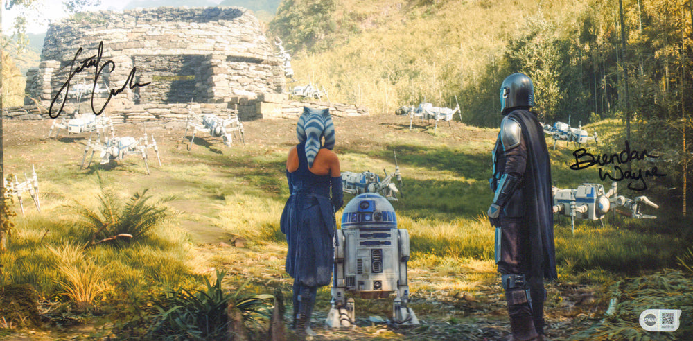 Brendan Wayne & Lateef Crowder as the Mandalorian in Star Wars: The Mandalorian (SWAU) Signed 10x20 Photo