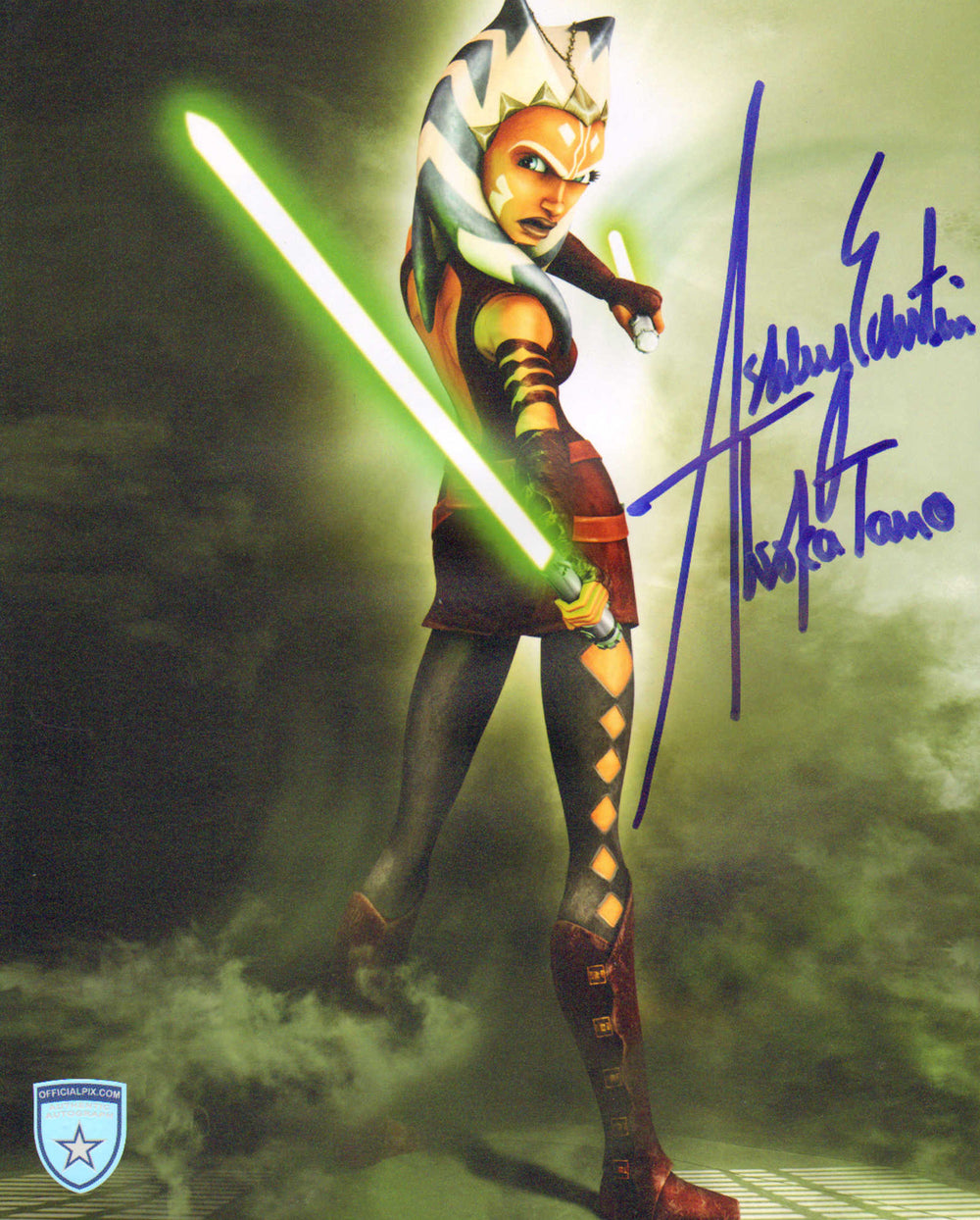 Ashley Eckstein as Ahsoka Tano in Star Wars: The Clone Wars (Official Pix) Signed 8x10 Photo with Character Name
