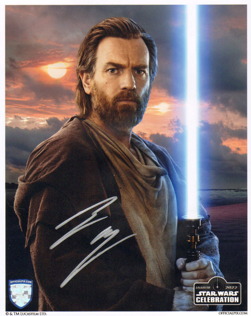 Ewan McGrgor as Obi-Wan Kenobi in Star Wars: Obi-Wan Kenobi (Official Pix Celebration) Signed 8x10 Photo