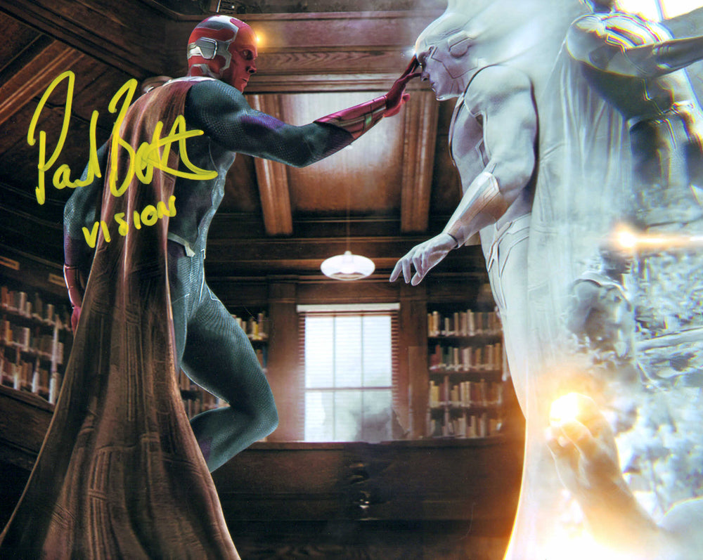 Paul Bettany as Vision in WandaVision Signed 8x10 Photo with Character Name