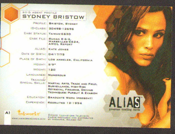 
                  
                    Alias Inkworks Trading Cards 9pc LOT Signed by Jennifer Garner, Bradley Cooper, Ron Rifkin, Michael Vartan, Carl Lumbly, Greg Grunberg, Kevin Weisman, Victor Garber, & David Anders
                  
                