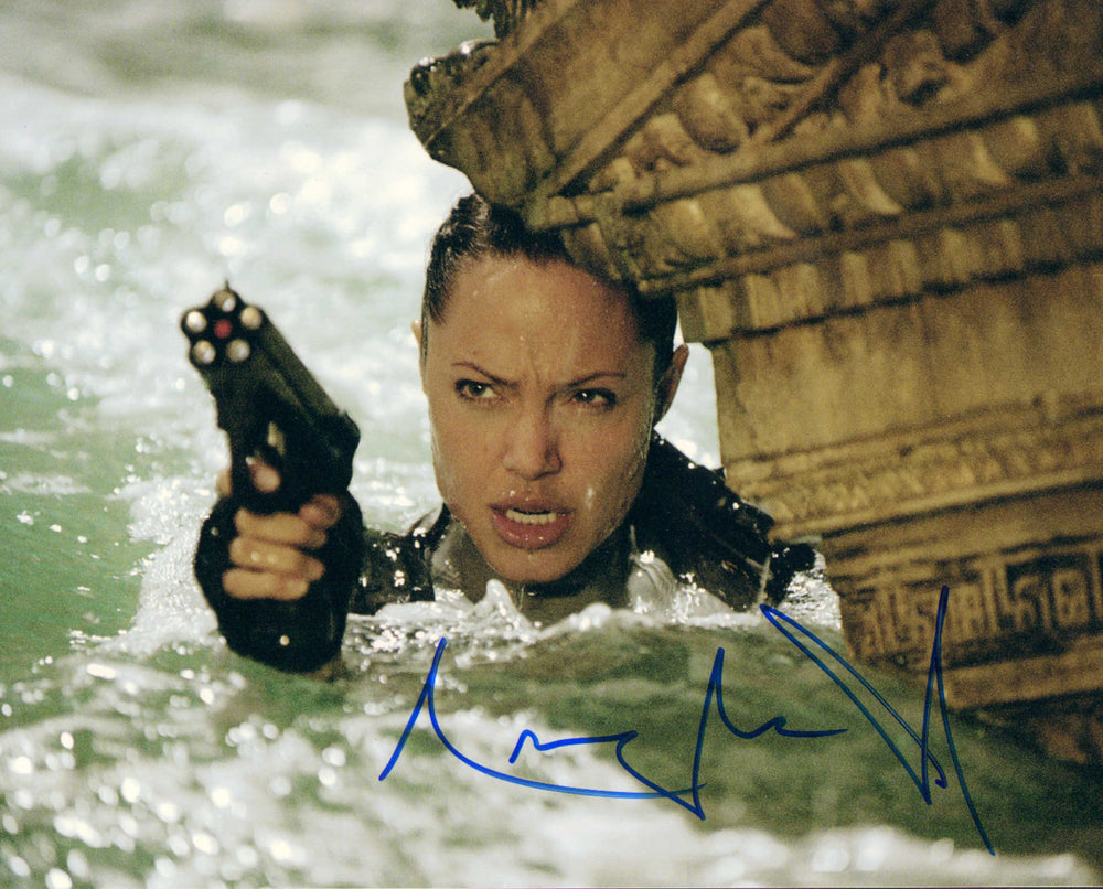 Angelina Jolie as Lara Croft in Tomb Raider Signed 8x10 Photo