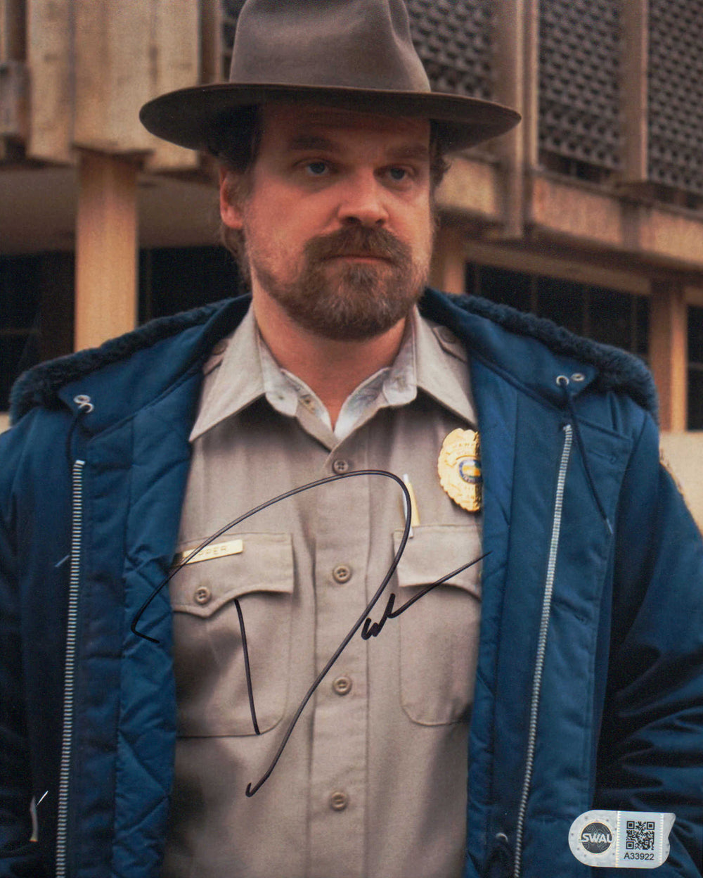 David Harbour as Jim Hopper in Stranger Things (SWAU) Signed 8x10 Photo