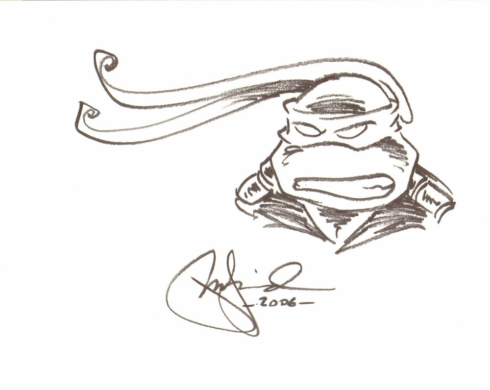 Teenage Mutant Ninja Turtles Original Art Drawing by Comic Book Writer: Peter Laird
