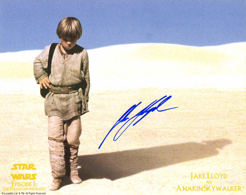 Jake Lloyd as Anakin Skywalker in Star Wars Episode I: The Phantom Menace Signed 8x10 Photo