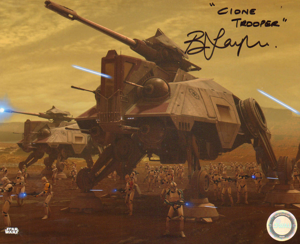 Bodie Taylor as Clone Trooper in Star Wars Episode II: Attack of the Clones (SWAU) Signed 8x10 Photo