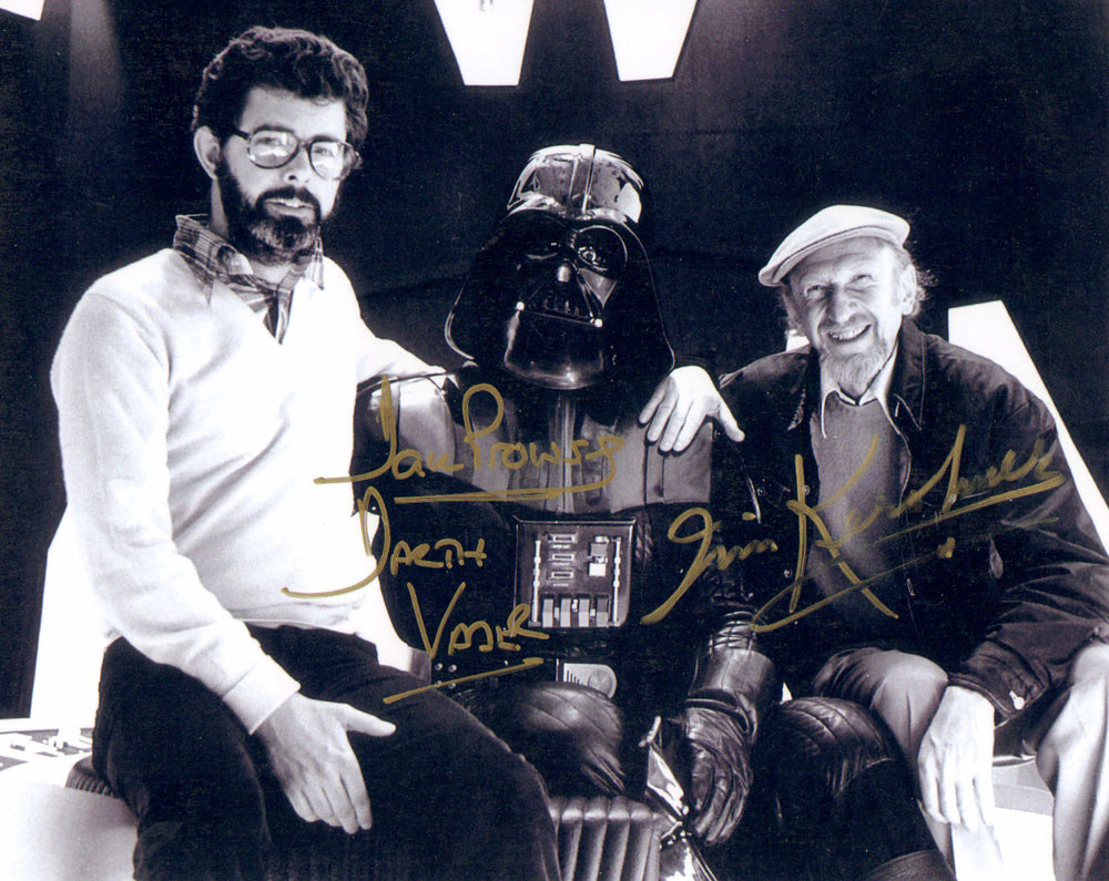 Dave Prowse as Darth Vader with Irvin Kershner Director of Star Wars: The Empire Strikes Back Signed 8x10 Photo