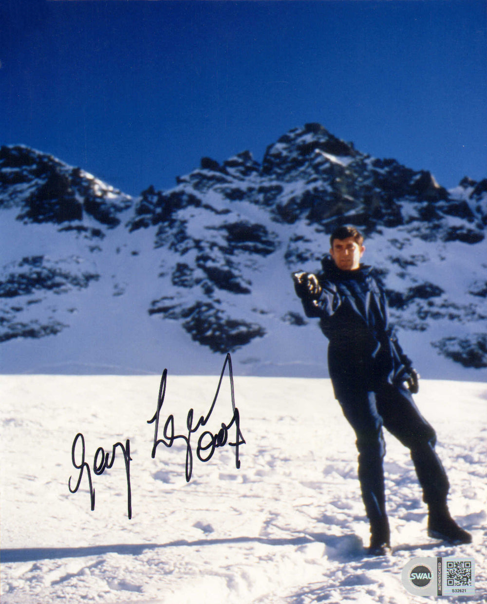 George Lazenby as James Bond in James Bond 007: On Her Majesty's Secret Service (SWAU) Signed 8x10 Photo