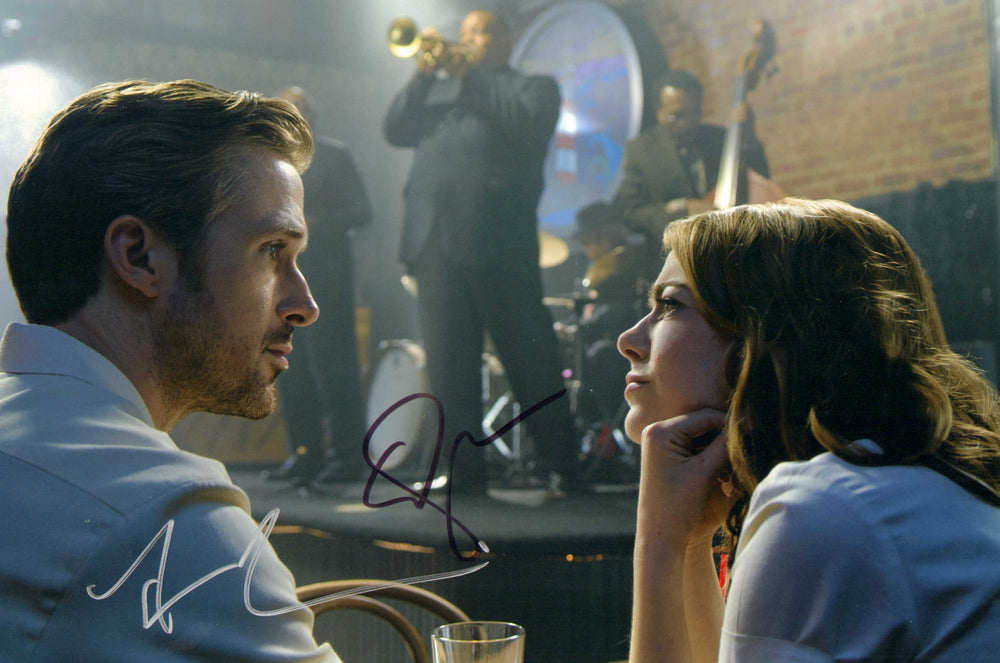 Ryan Gosling as Sebastian Wilder & Emma Stone as Mia in La La Land Signed 8x12 Photo