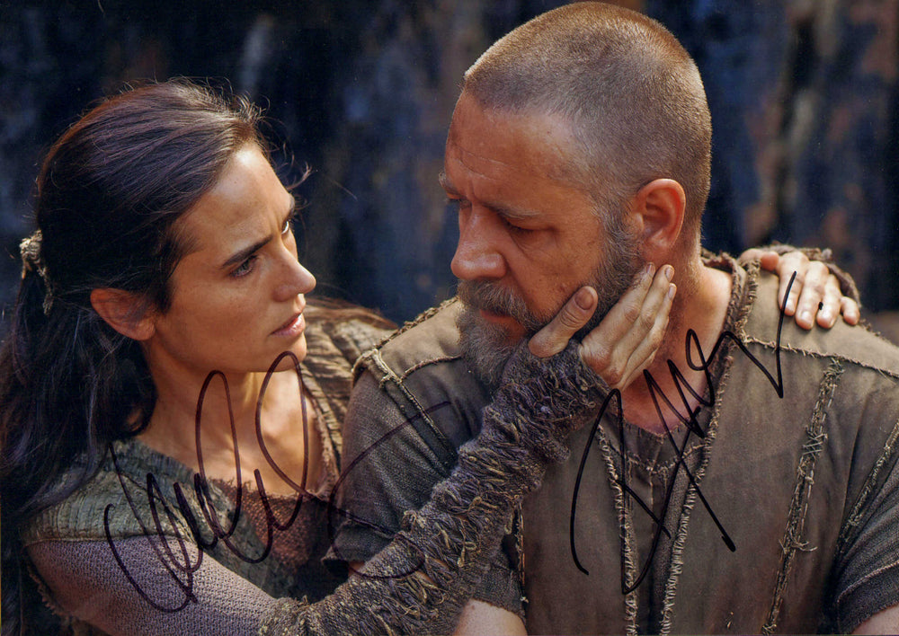 Russell Crowe as Noah & Jennifer Connelly as Naamah in Noah Signed 8x11 Photo