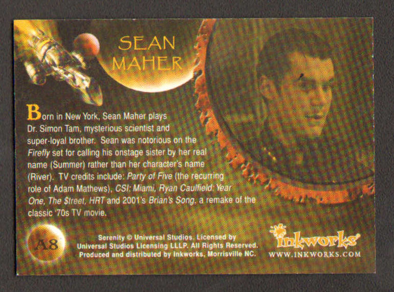 
                  
                    Firefly: Serenity Inkworks Trading Cards 9pc LOT Signed by Nathan Fillion, Alan Tudyk  Adam Baldwin, Summer Glau, Morena Baccarin, Jewel Staite, Sean Maher, Gina Torres, & Ron Glass
                  
                