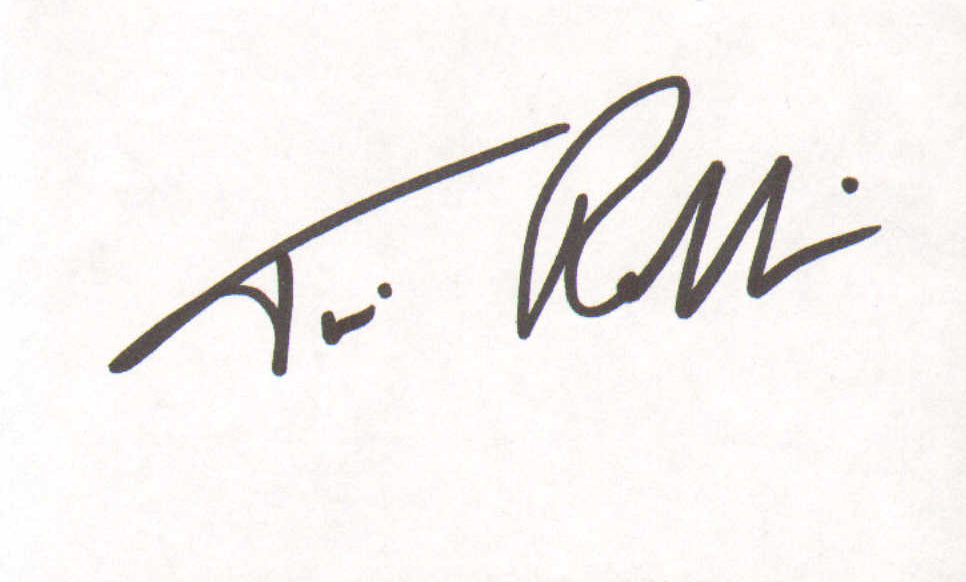 Tim Robbins from The Shawshank Redemption & Top Gun Signed 3x5 Index Card