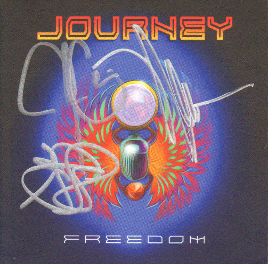 Journey: Freedom CD Insert Band Signed by Neal Schon, Jonathan Cain, & Arnel Pineda