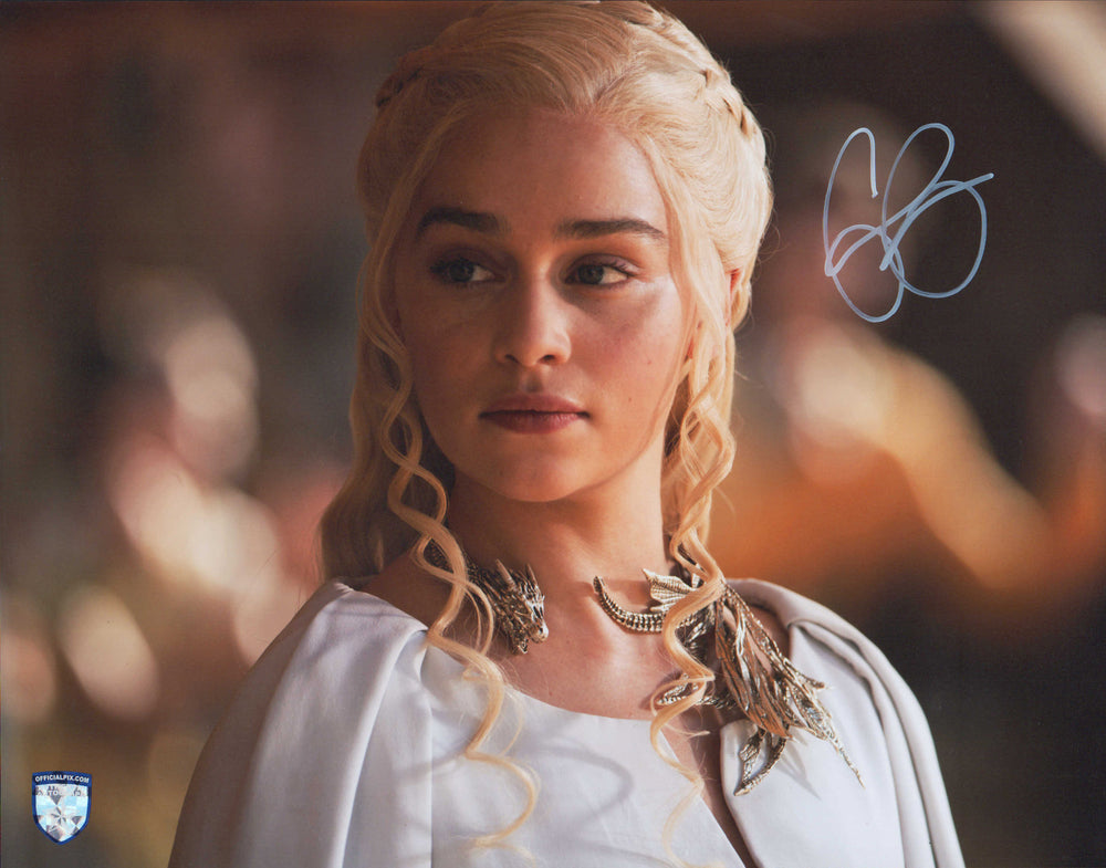 Emilia Clarke as Daenerys Targaryen in Game of Thrones (Official Pix) Signed 11x14 Photo