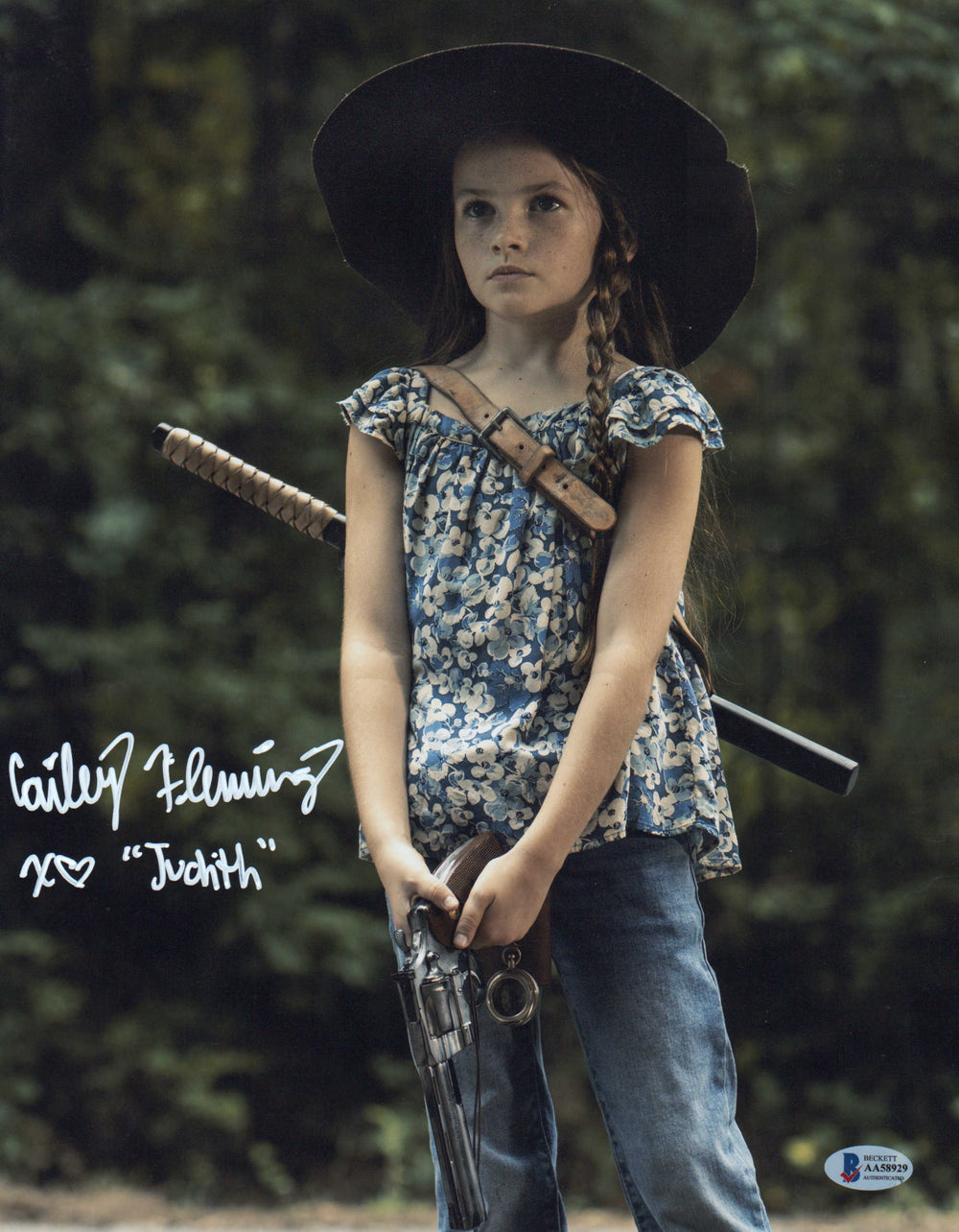 Cailey Fleming as Judith Grimes in The Walking Dead (Beckett) Signed 11x14 Photo