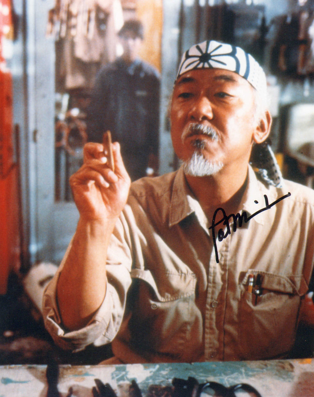 Pat Morita as Mr. Miyagi from The Karate Kid Signed 8x10 Photo