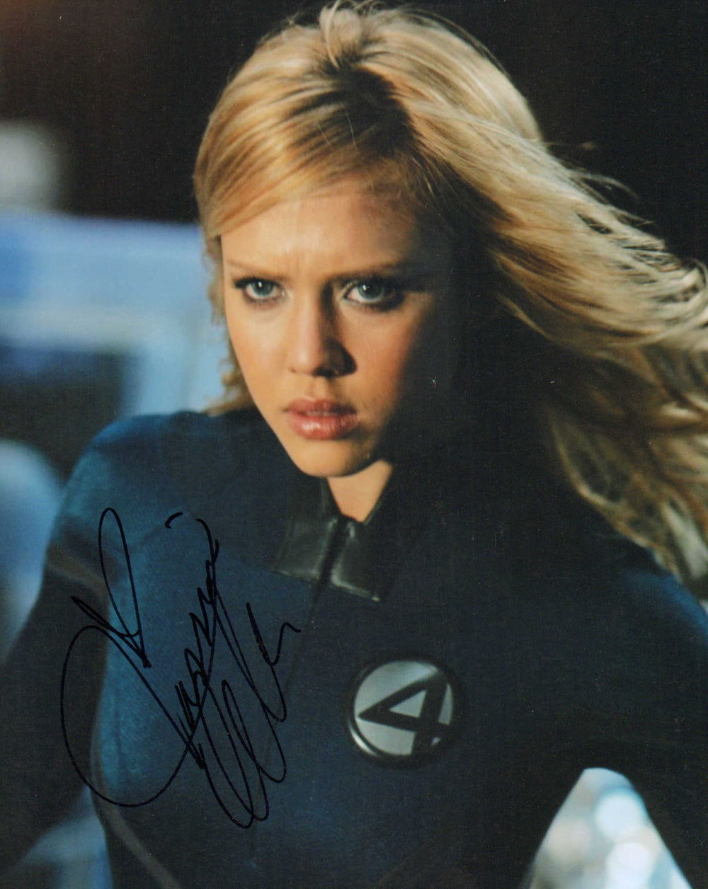 Jessica Alba as Susan Storm in Fantastic Four Signed 8x10 Photo