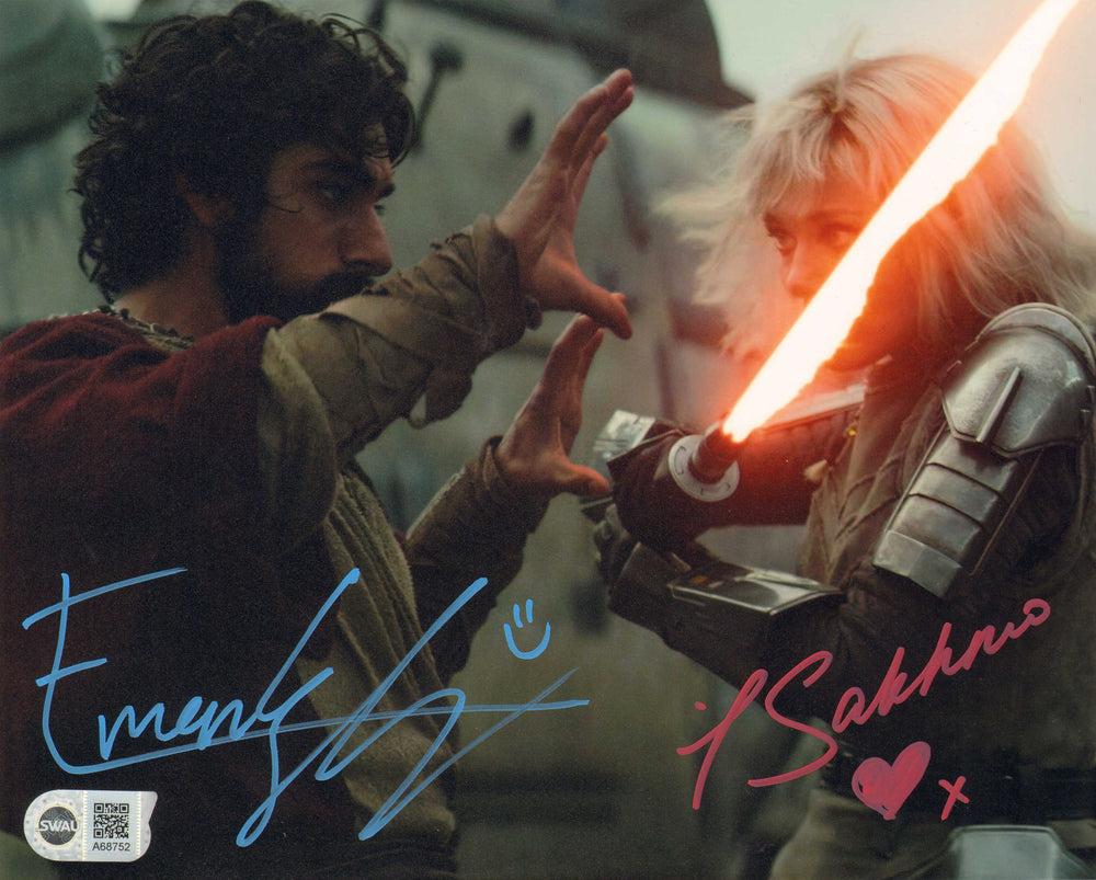 Eman Esfandi as Ezra Bridger & Ivanna Sakhno as Shin Hati in Star Wars: Ahsoka (SWAU) Signed 8x10 Photo