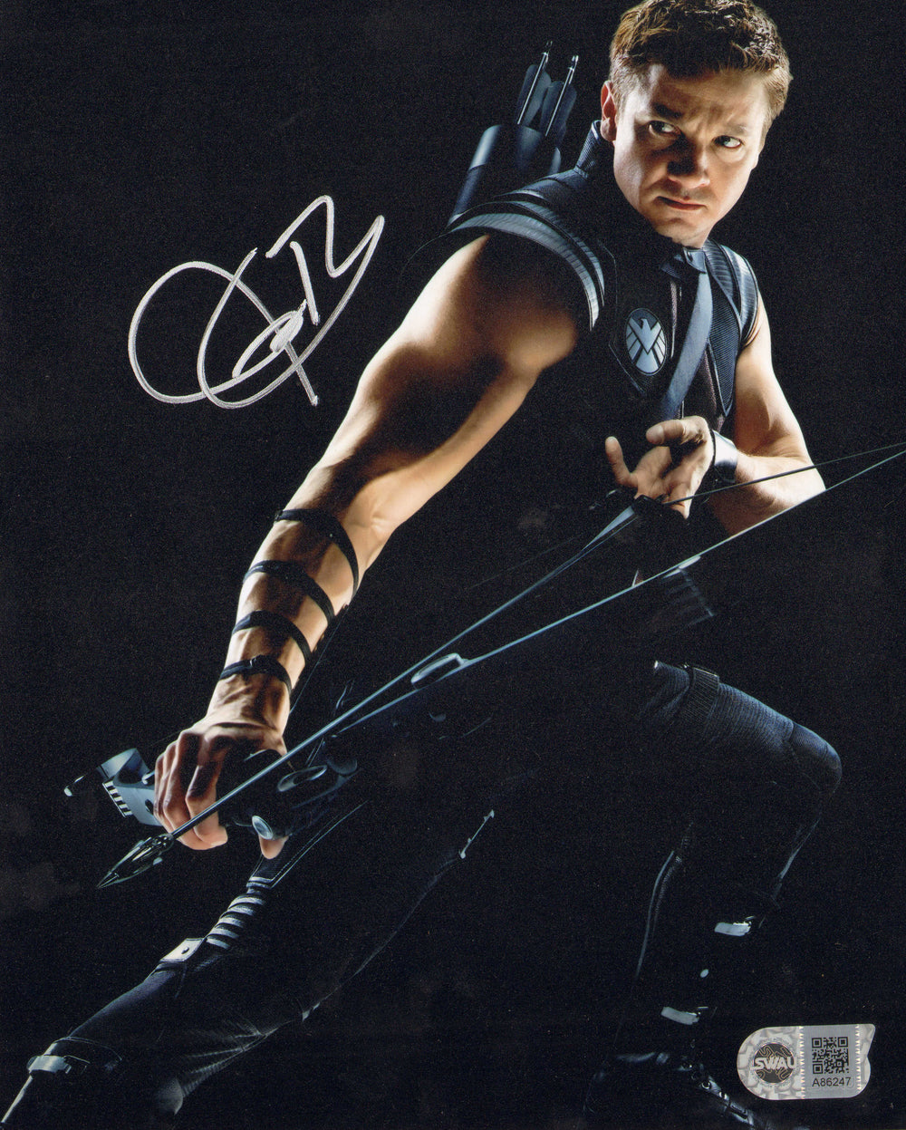 Jeremy Renner as Hawkeye in The Avengers (SWAU) Signed 8x10 Photo