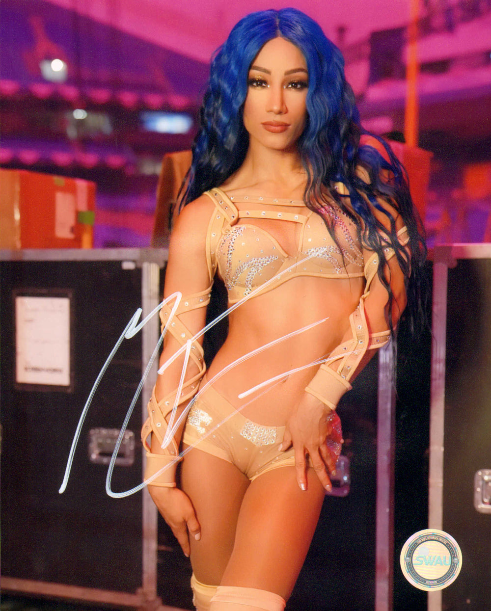 Sasha Banks Mercedes Varnado WWE Wrestler (SWAU) Sexy Signed 8x10 Photo