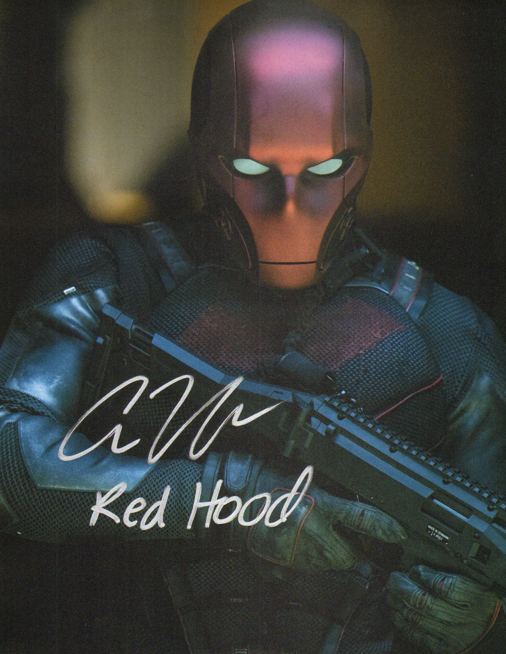Curran Walters as Red Hood in Titans Signed 11x14 Photo with Character Name