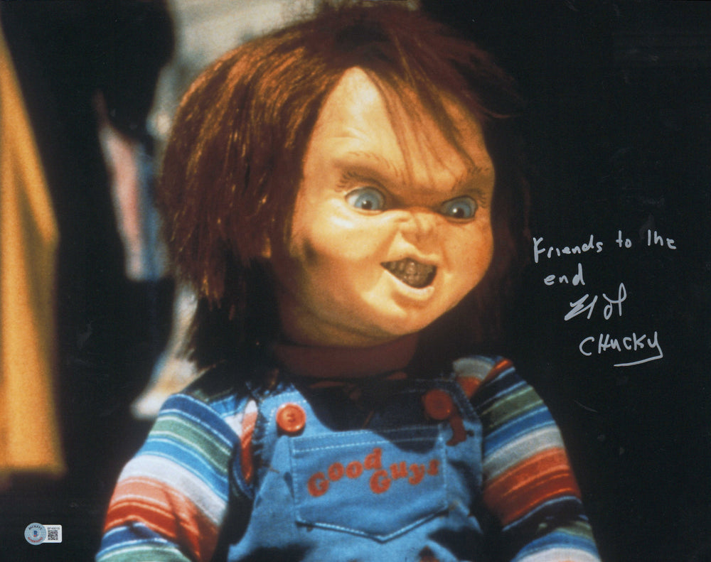 Brad Dourif as Chucky from Child's Play (Beckett) Signed 16x20 Photo with Character Name and Quote