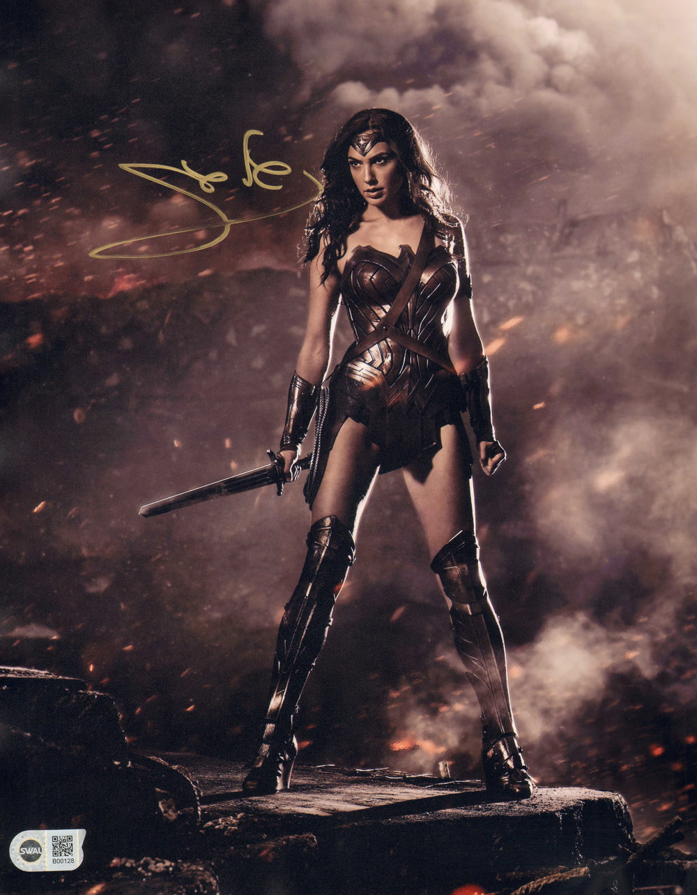 Gal Gadot as Wonder Woman in Batman v Superman: Dawn of Justice (SWAU) Signed 11x14 Photo