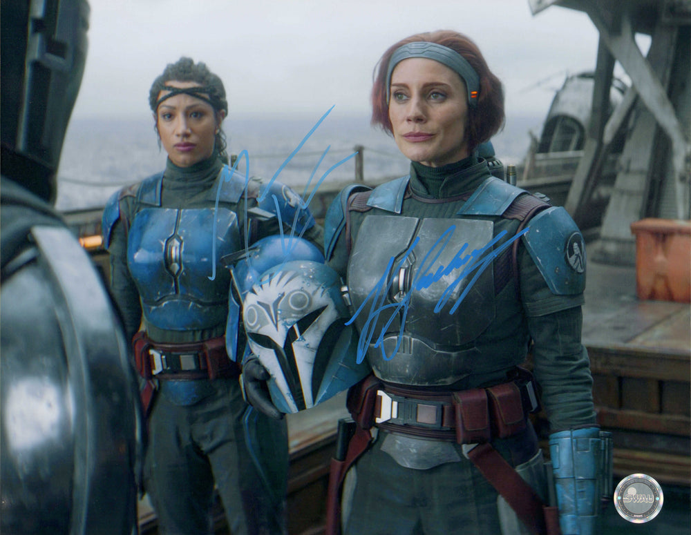 Katee Sackhoff as Bo-Katan & Mercedes Varnado as Koska Reeves in Star Wars: The Mandalorian (SWAU) Signed 11x14 Photo