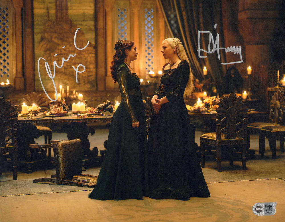 Emma D’Arcy as Princess Rhaenyra Targaryen & Olivia Cooke as Alicent Hightower in HBO's House of the Dragon (SWAU) Signed 11x14 Photo