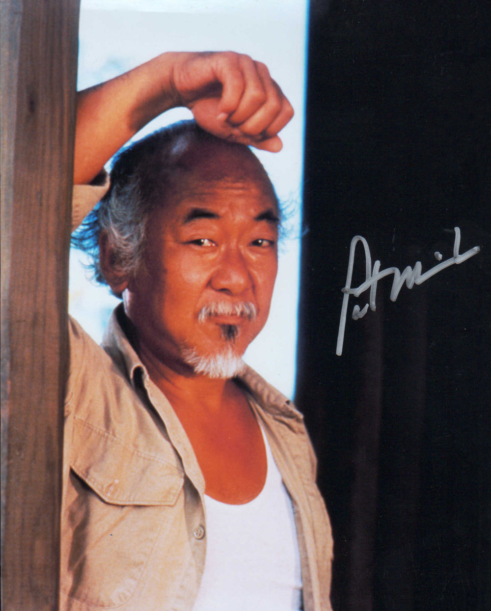 Pat Morita as Mr. Miyagi from The Karate Kid (Show Masters) Signed 8x10 Photo