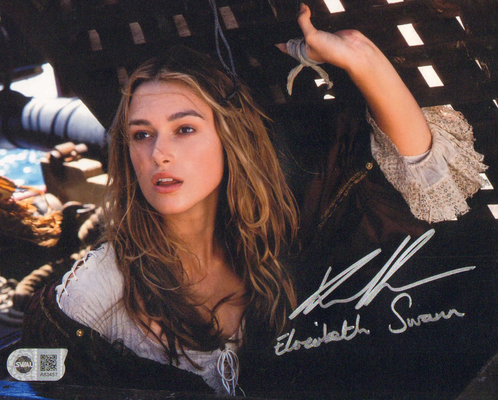 Keira Knightley as Elizabeth Swann in Pirates of the Caribbean: The Curse of the Black Pearl (SWAU) Signed 8x10 Photo with Character Name