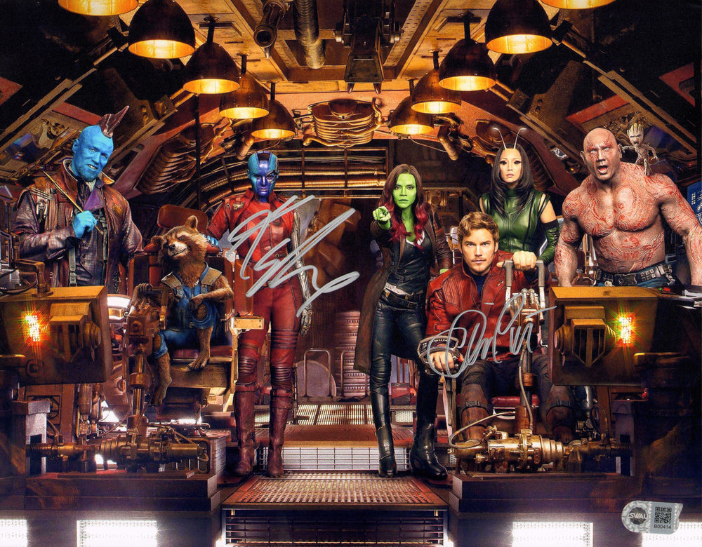 Chris Pratt as Star-Lord & Karen Gillan as Nebula in Guardians of the Galaxy Vol. 2 (SWAU) Signed 11x14 Photo