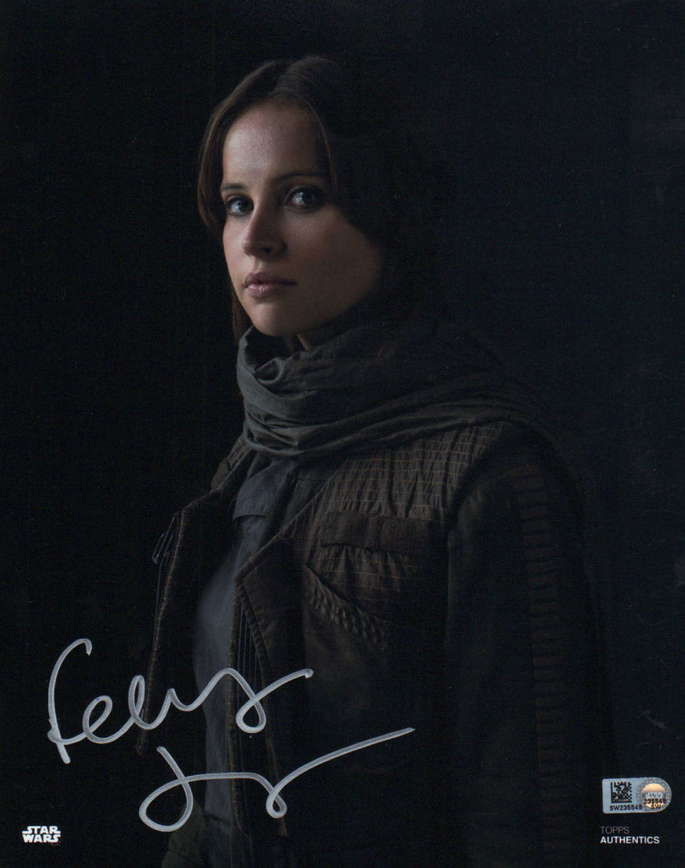 Felicity Jones as Jyn Erso in Rogue One: A Star Wars Story (Topps Authentics) Signed 8x10 Photo