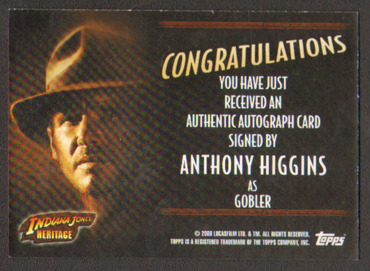 
                  
                    Indiana Jones Heritage Topps Trading Cards 8pc LOT Signed by Ke Huy Quan, Paul Freeman, Julian Glover, Wolf Kahler, Anthony Higgins, Ric Young, Philip Tan, & Roshan Seth
                  
                