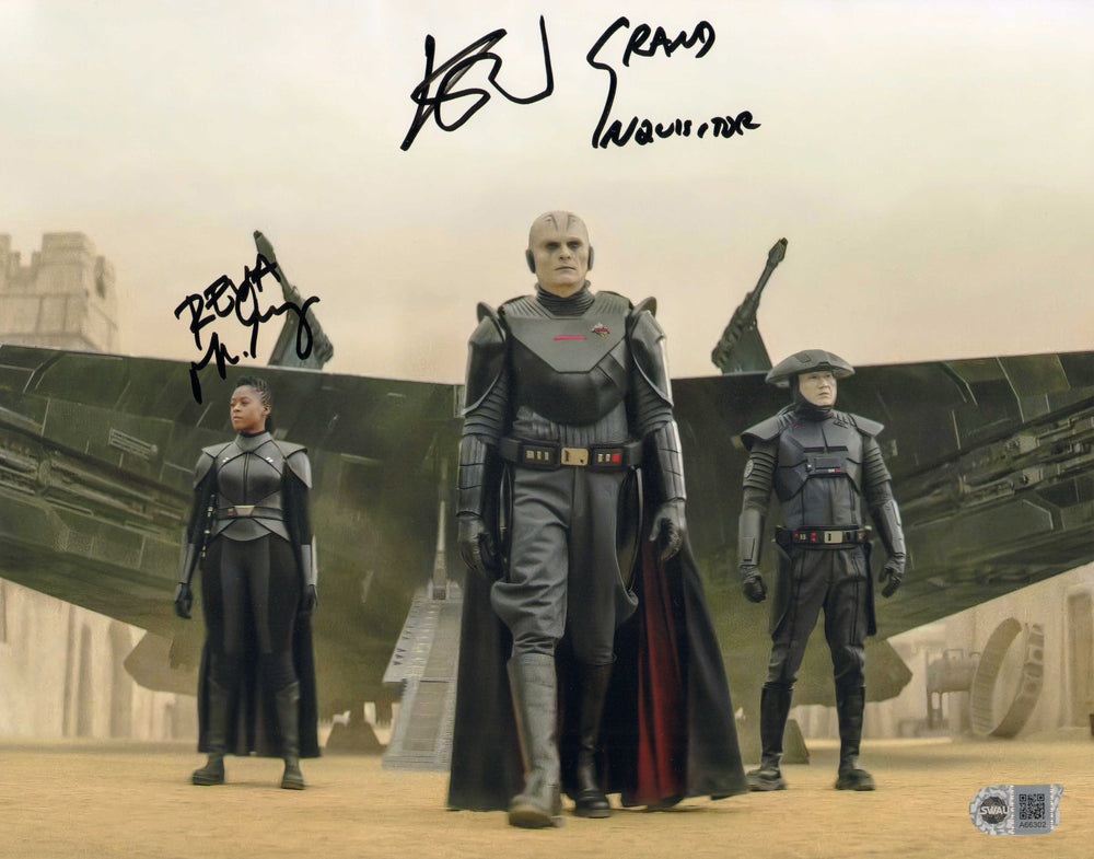 Moses Ingram as Reva & Rupert Friend as the Grand Inquisitor in Star Wars: Obi-Wan Kenobi (SWAU) Signed 11x14 Photo with Character Names