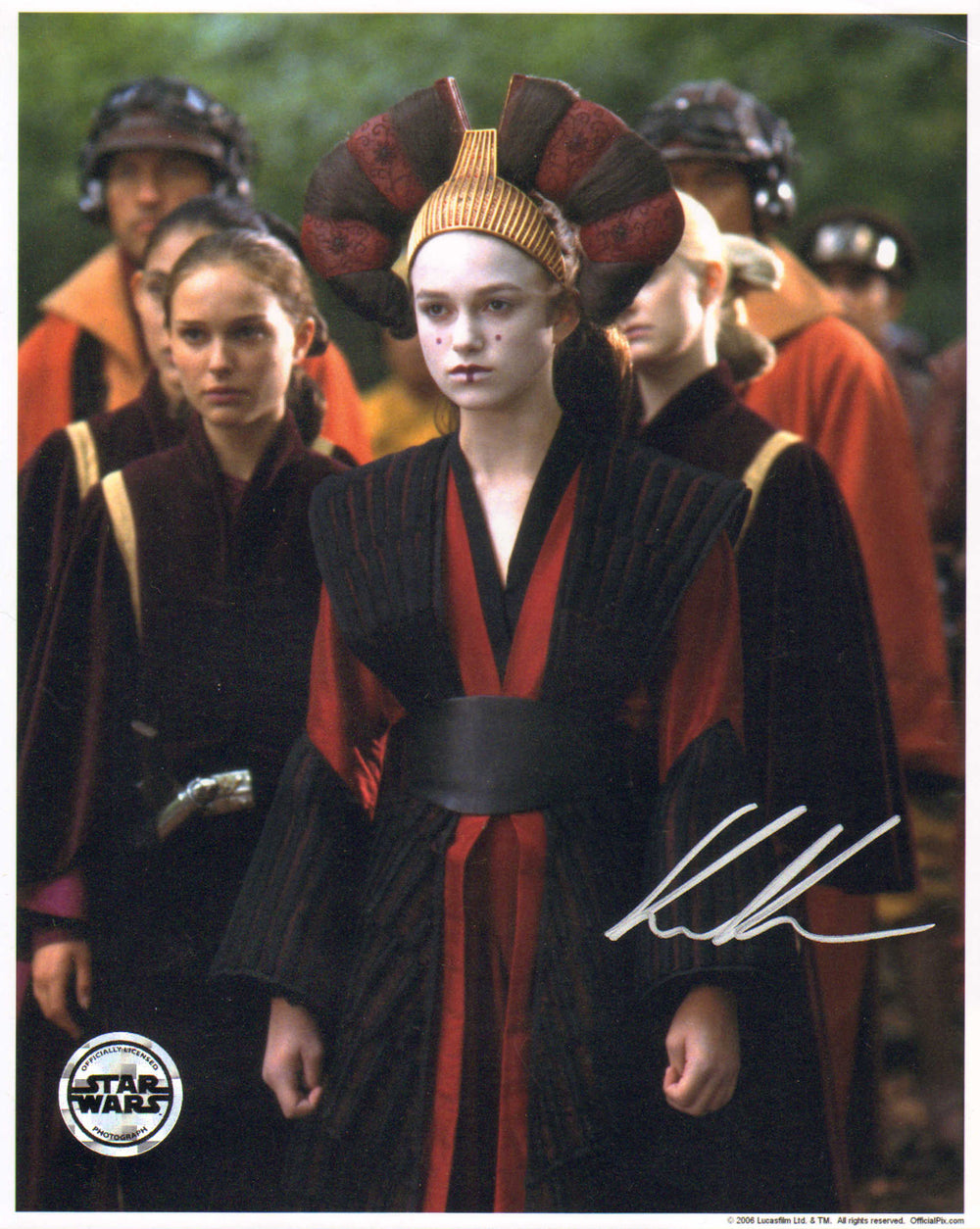 Keira Knightley as Sabe in Star Wars Episode I: The Phantom Menace (SWAU / Official Pix) Signed 8x10 Photo